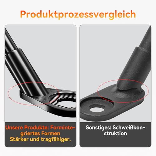 NICEDACK Fahrradanhänger Kupplung, Fahrrad Anhängerkupplung,Hundeanhänger Adapter für Fahrrad,Fahrradanhänger-Adapter,Kinderanhänger Fahrradkupplungen (Kohlenstoffstahl-Schwarz)