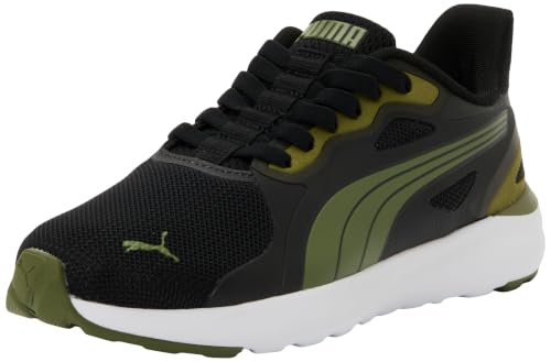Puma Unisex Softride Cosmic Street Sliptech Sneaker, Schwarz-Olivgrün, 37.5 EU, Puma Schwarz, Olivgrün, 37.5 EU – Ansicht 1