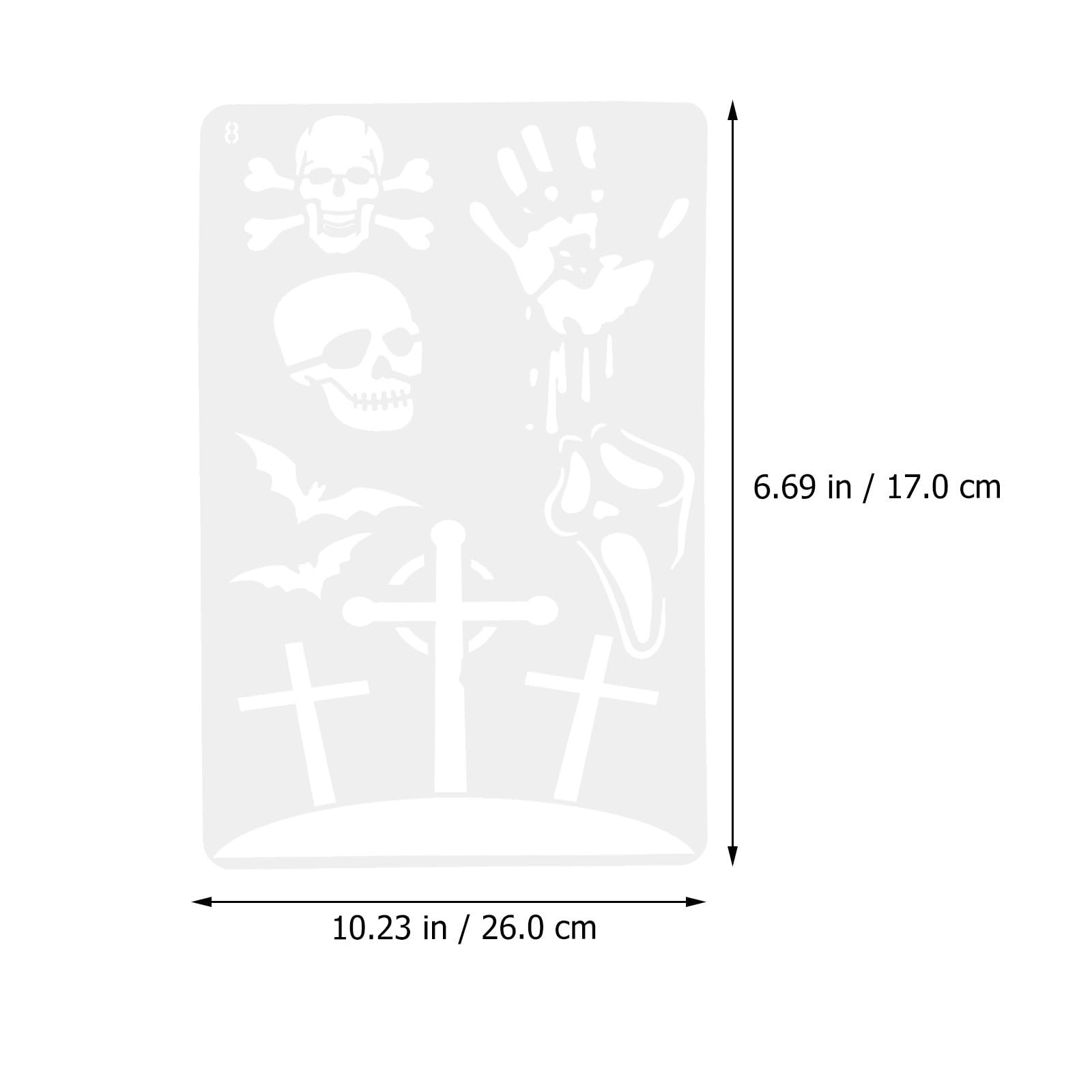 72 Stück Halloween Geschenkideen Malschablone aus Pet, Vorlagen