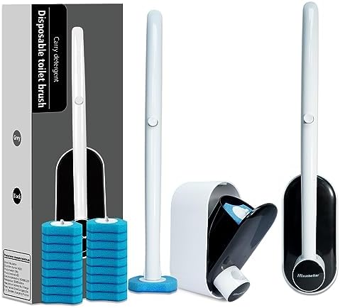 Amazon.com: Hisucbetter 2Pack Disposable Toilet Brush and Holder with ...