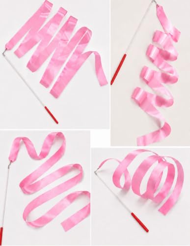 Image of BookMyCostume Gymnastic & Rhythmic Dance Ribbon Wand Collection - 2-Meter Ribbon Sticks - Ideal for School Sports Day & Gymnastic Training - Fancy Dress Costume Accessories for Kids, Teens & Adults