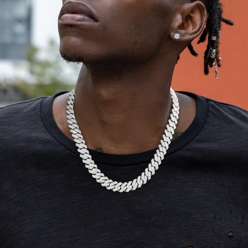 KRKC&CO Iced Out Cuban Link Chain for Men – 12mm Miami Cuban Necklace, 14K Gold Plated with Bling 5A+ CZ Stones, Diamond Luxury Hip Hop Jewelry2