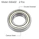 sourcing map 2St Rillen Kugellager 6904ZZ Z2 Doppelt Geschirmt Kohlenstoffstahl 20mm X 37mm X 9mm