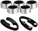 GlobalDream Recogegotas Vino, 10 Piezas Anillo de Goteo de Vino Collar de Botella de Vino de Acero Inoxidable con 2 Piezas Cortador de Vino, para el Restaurante del Hogar