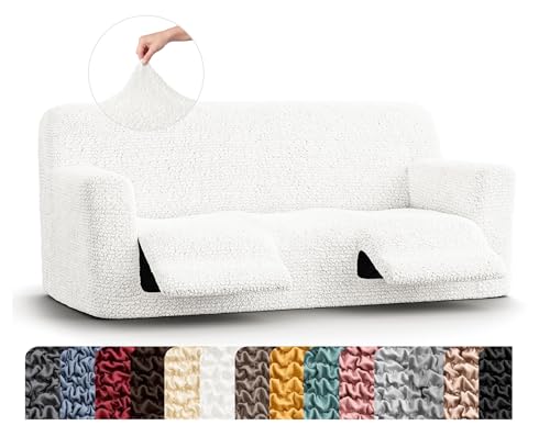 PAULATO BY GA.I.CO. PAULATO BY GA.I.CO. Recliner Cover – Soft Form-Fit Slipcover – Stretch 1-Piece Reclining Furniture Protector – Machine Washable Hypoallergenic Fabric – Crisp White (Reclining Sofa 63"-91" Wide) sold by Mamma Mia Covers - Amazon