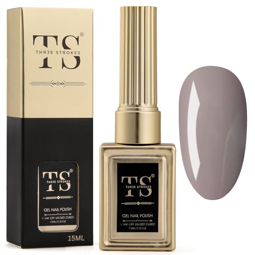 Image of THR3E STROKES Professional UV Gel Nail Polish, HEMA-FREE Lasts Upto 21 Days, Super Glossy Finish, Non-Chipping, Non-Smudging, Quick Drying Nail Polish,15 ml (70, 15ML)