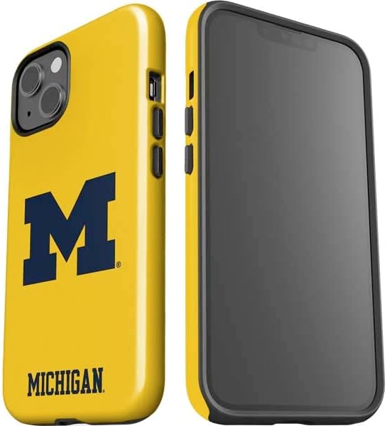 Skinit Impact Phone Case Compatible with iPhone 14 - Officially Licensed University of Michigan M Logo Yellow Design