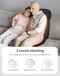 COMFIER Back Massager with Heat,Massage Seat Cushion with 8 Vibration Motors,Chair Massage Pad with Heat for Home Office,Heated Chair Pad,Father‘s Day Gift for Dad