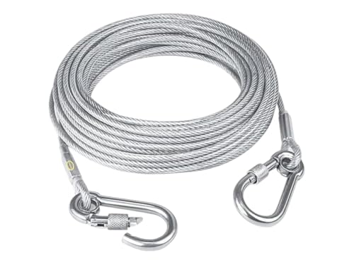Image of DUNGRANI ENTERPRISE Heavy Duty Clothes Drying Rope 10 Meter with Hooks | Strong Steel Clothesline for Balcony, Bathroom, Travel & Camping | Rust-Resistant Durable Cloth Line for Indoor & Outdoor Use