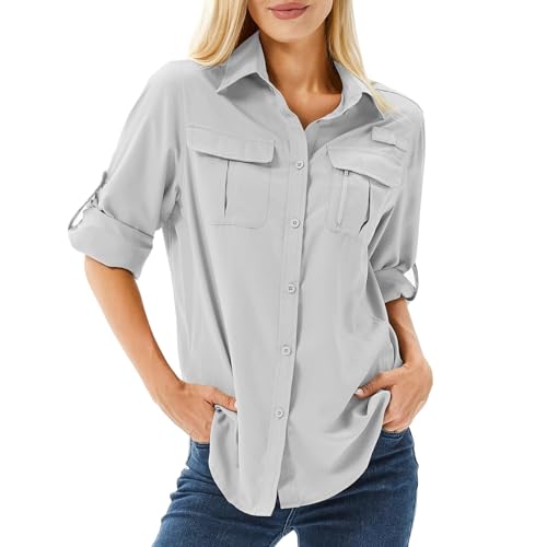Chemise marche femme anti-transpiration et solaire pour stopper l'humidité