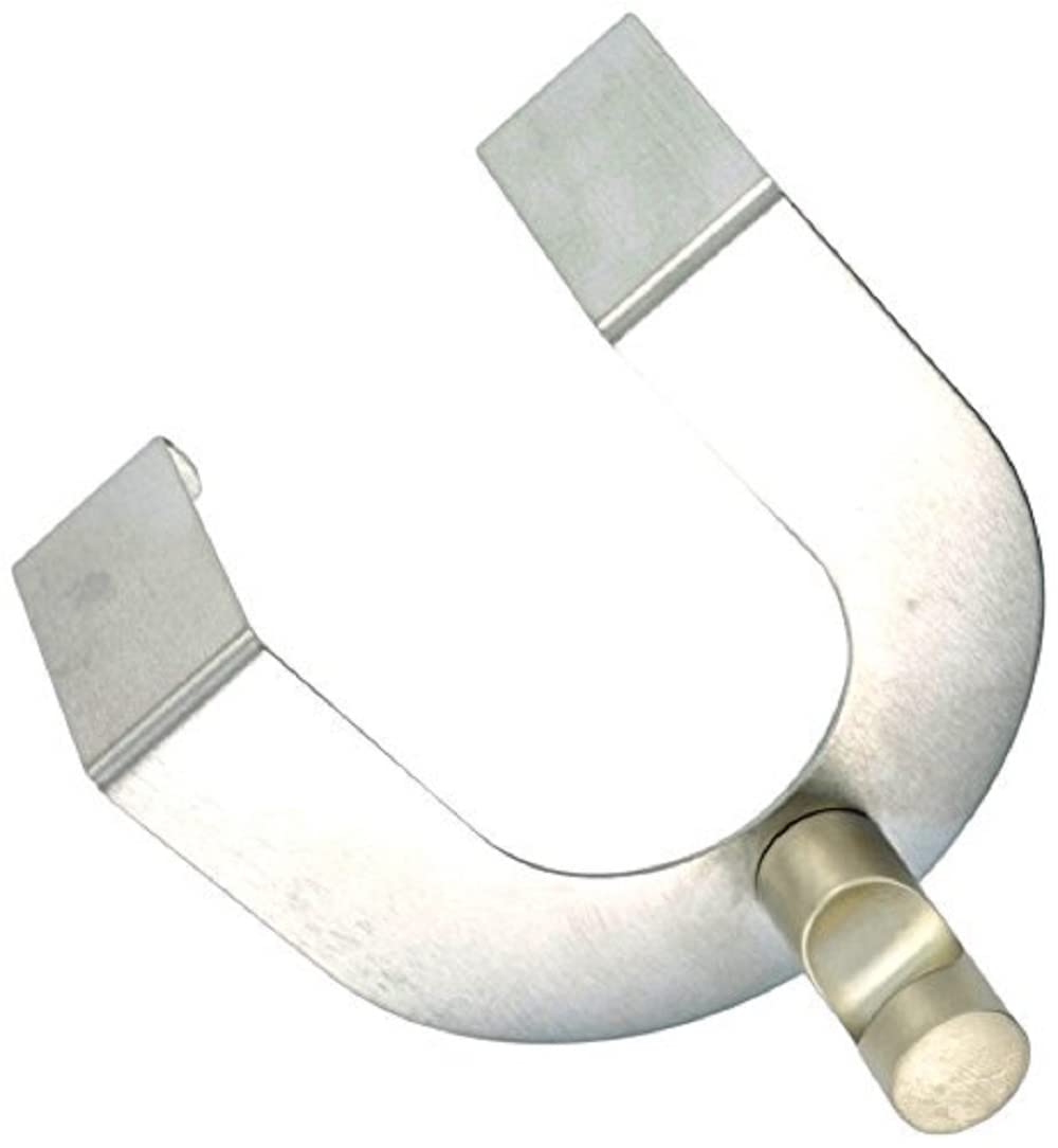 Merriway BH03332 U-Shaped Over Door Hangers with Notched Hooks with Brushed Chrome