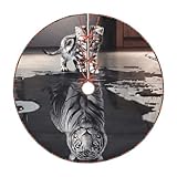 Taille parfaite : la jupe de sapin de Noël généreuse de 76,2 / 91,4 / 122 cm de diamètre offre une large couverture pour la plupart des arbres de Noël, dissimule sans effort les supports et les fils tout en offrant une scène spacieuse pour vos cadeaux.