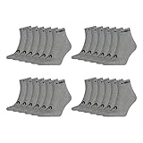 HEAD Unisex Quarter Sportsocken 12er Pack, Größe:43/46, Farbe:Grey (400)