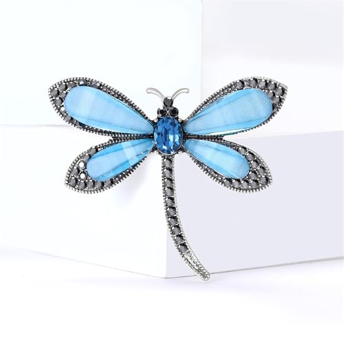 Image of Dragonfly Resin Brooch Lapel Pins for Women Girls Cute Elegant Animals Brooches for Dresses Suit Hat Bag Fashion Trendy Jewelry Ceremony Banquet Decoration