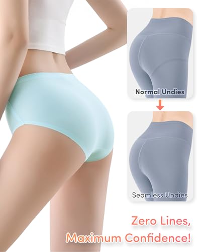 Charmi Teen Girls Seamless Underwear No Show Panties Full Coverage Pack of 123