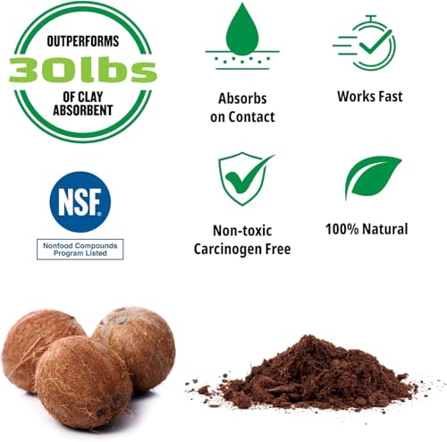 Image of FlashDry Super Spill Absorbent, 5 Gallon Bucket, 100% Organic Coco Coir, Landfill Safe, OSHA Approved, Ideal for Absorbing Oil, Paint, Grease in Garages, Kitchens, Janitor Kits