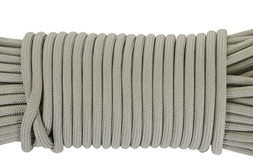 Image of 550 para Cord Parachute Survival Cord Rope Spec Type III 7 Strand Paracord Rope, Military Grade Nylon 4mm Diameter(Grey, 30)