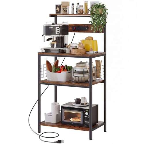 DUMOS Microwave Stand with 3 AC Outlets