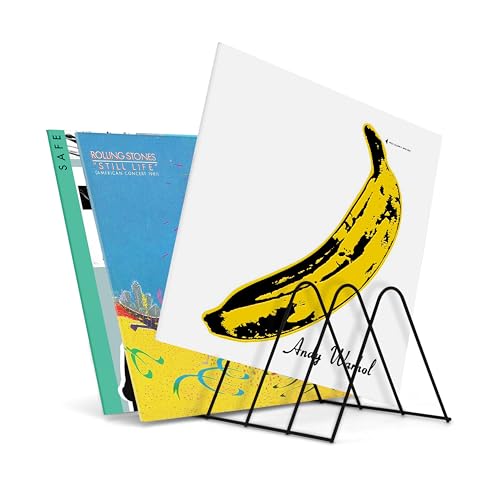 draadwerk Schallplattenständer Schwarz | Aufbewahrung für 50 LPs | LP Ständer | Prospekthalter | Bücher Aufbewahrung | Zeitungsständer | Schallplatten Deko | Schwarz