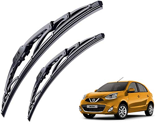 Image of WolkomHome High Performance OE Car Wiper Blade Replacement set of 2 Pc Right 21 inch Left 14 inch for Nissan New Micra