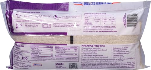 Image of Mahatma Jasmine, 5lb Bag of Rice, Thai, Indian, or Cambodian Fragrant Flavored Rice, Stovetop or Microwave (Pack of 8)