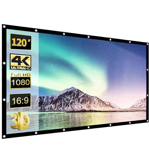 Pantalla de proyección plegable para hogar 120 pulgadas miniatura 3