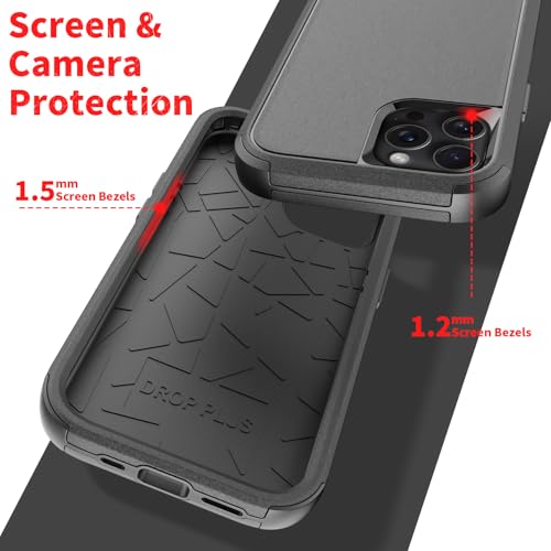 Coque iPhone 15 Pro Max résistante aux chocs protège-écran noir 6.7 - 3