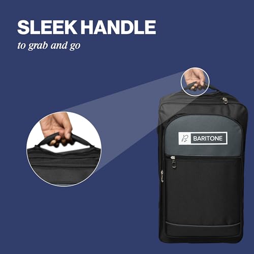 Image of Baritone Polyester Case With Laptop Compartment For DJ Controller, Padded Cover Compatible With Pioneer DDJ-FLX4 /DDJ-REV1 /DDJ-400 /DDJ-SB3 /DDJ-RB /Roland DJ-202 Bag, Black