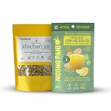 Mung Bean Sipping Broth(GINGER, LEMON & TURMERIC) & Khichari(Kitchari Kit) | Vegan | 100% Natural |G