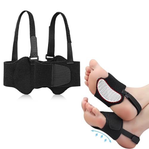 OUDQFCJ Arco Soporte para Pie Plano, Plantillas Fascitis Plantar Ajustable y Transpirable, para Mujeres y Hombres, Alivio del Dolor en Pies Planos y Arcos Elevados, Mujer, Ferula Nocturna Arch Fit