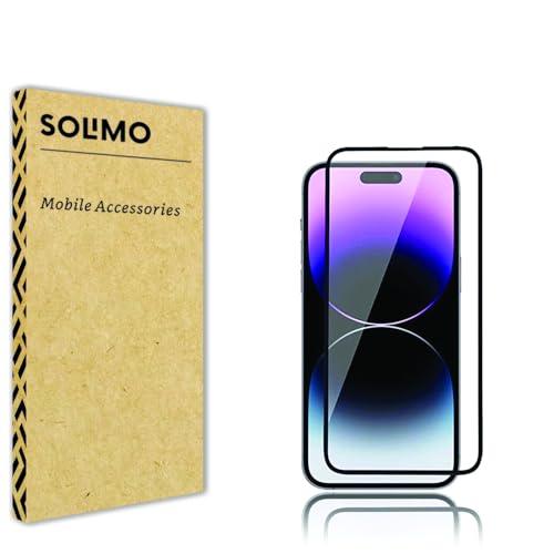 Amazon Brand - Solimo Edge-to-Edge Tempered Glass Screen Protector for iPhone 14 Pro | Easy Installation Kit (Black) (B0D875VW92) Amazon Price History, Amazon Price Tracker