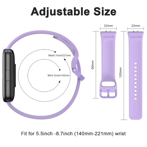 Image of Tobfit Strap Compatible for Samsung Galaxy Fit 3 (Watch Not Included), Flexible Premium Adjustable Watch Band for Galaxy Fit3 2024 SM-R390 Men & Women
