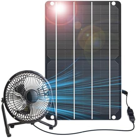 6W Mini USB Solar Panel, IP67 Waterproof Monocrystalline Module DIY Kit with PET Material for Smart Phone, Small Fans, Monitor, Outdoor Security Camera