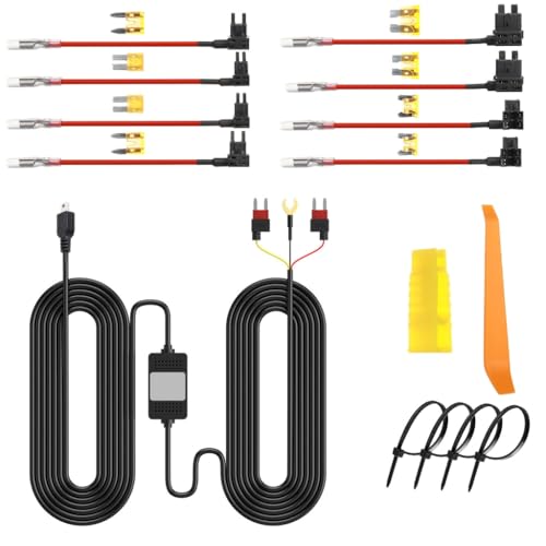 Kit de cableado para dashcams que mejora el rendimiento con grabacion de lapso de tiempo activa