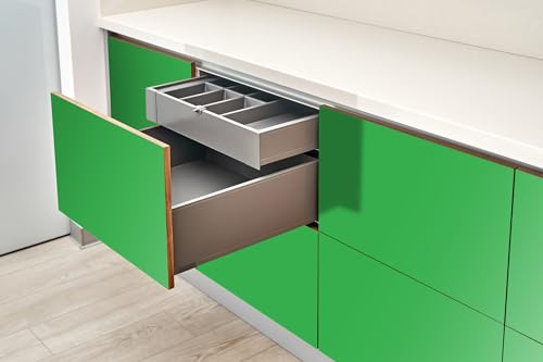 Papel pintado verde autoadhesivo 100x50 cm para muebles de cocina 5