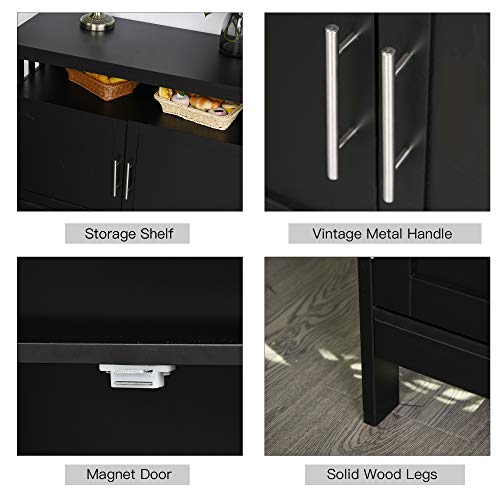 image for HOMCOM Kitchen Console Table/Buffet Sideboard/Wooden Storage Table wit