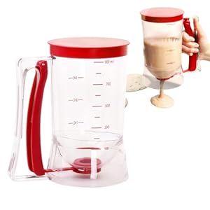 Batter Funnel Dispenser – Handheld Baking Tool, Cake Decorating Gadget, Kitchen Pouring Device | Easy Separator With Paper Cup Distribution, Precision Liquid Control For Home Pastry And Dessert Making