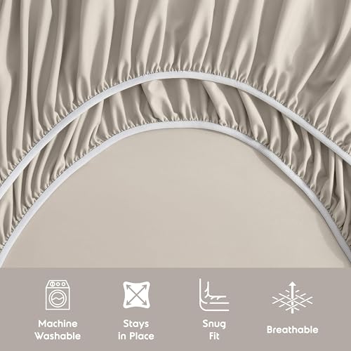 Image of Nestl Extra Deep Full Sheet Set - 6 Piece Breathable & Cooling Sheets - Hotel Luxury Bedding Set w /18-24 Inch Deep Pockets - Easy & Secure Fit - Super Soft, Wrinkle Free & Comfy - Linen