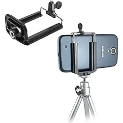 OcioDual Soporte 1/4 Movil Camara Universal Extensible para Tripode Adaptador Monopod Adapter Negro para Samsung Xiaomi Huawei