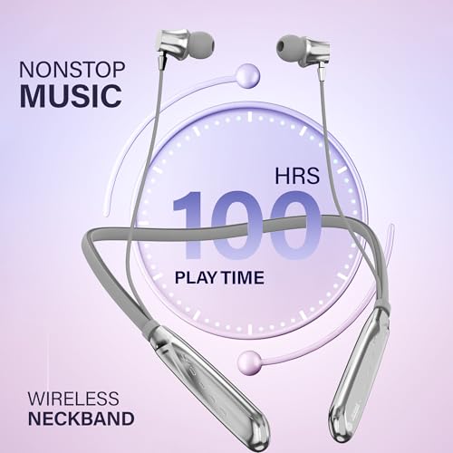 Image of AROMA NB119 Tronix Upto 100 Hr Playtime*,ENC,Fast Charging,Dual Pairing Neckband Bluetooth