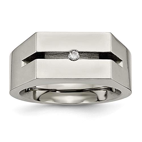 Ice carats titanium diamond wedding ring band size 9.00…