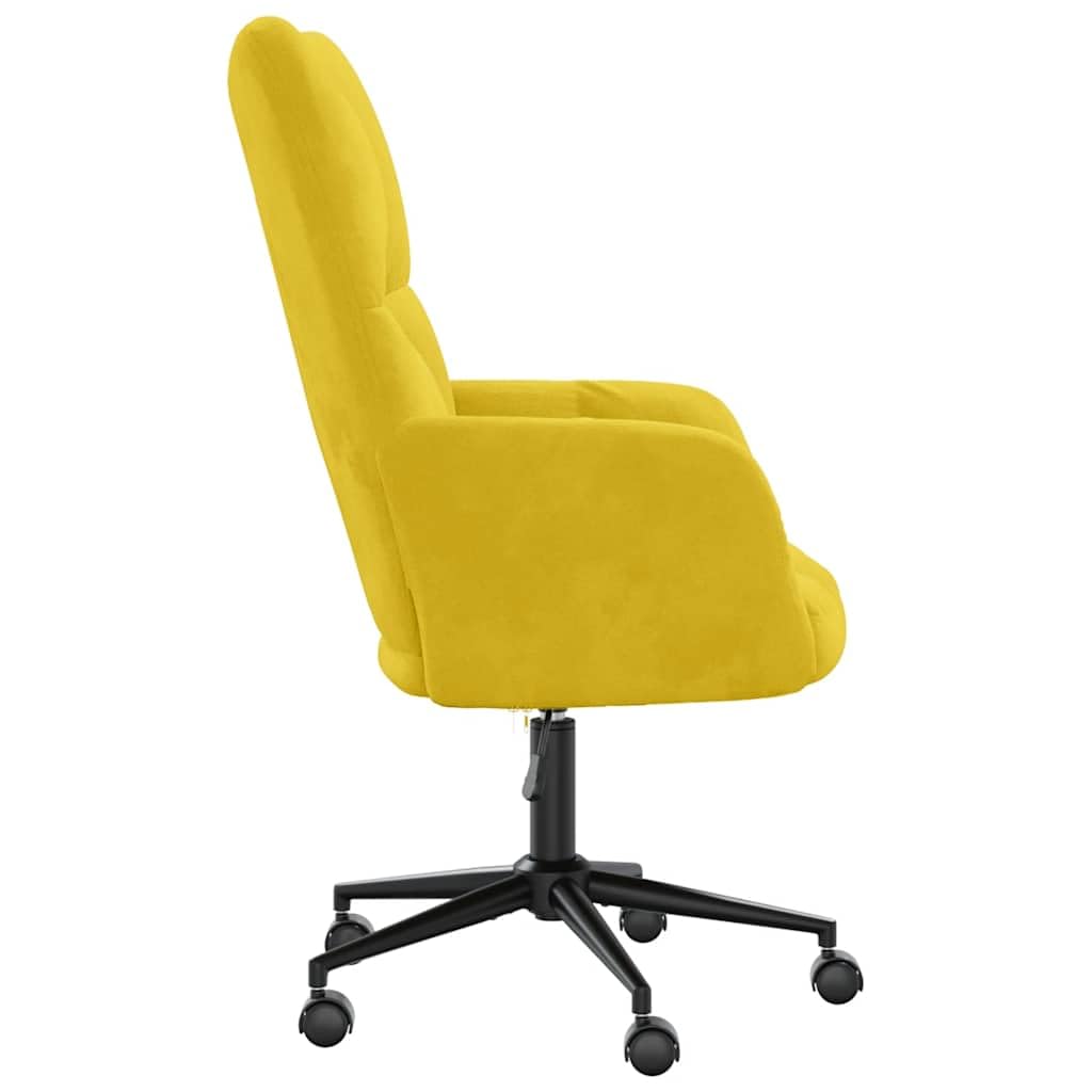 Sillón de relax de terciopelo amarillo mostaza, moderna silla de oficina ajustable con ruedas, sillón giratorio para salón, dormitorio, oficina, cómodo asiento interior para adultos