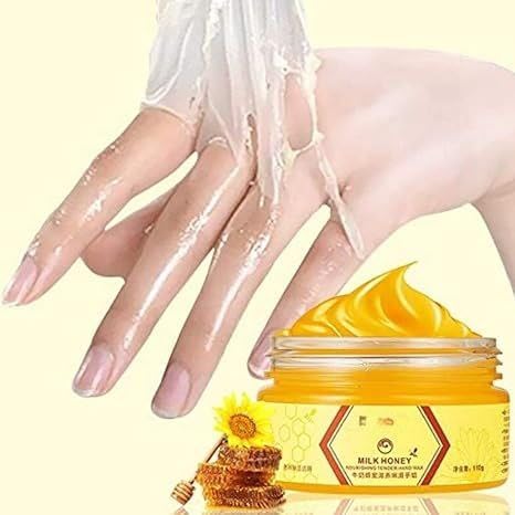 KAATO Hand Mask Milk Honey Peel Off Hand Wax Moisturizing Hydrating Nourishing Exfoliating Hand Film Hands Care-image-49