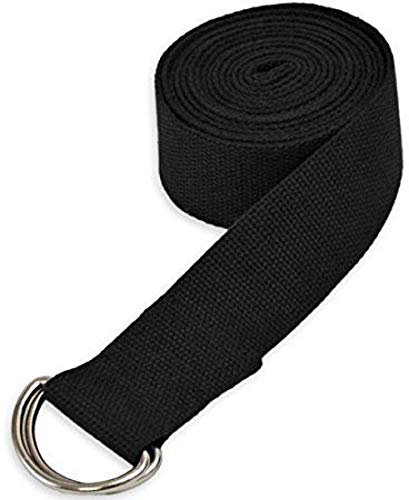FITGURU Yoga Straps Belt 200X3.8 cm Yoga Strap Super Soft Organic Cotton- Perfect for Stretching, Holding Poses, Improving Flexibility and Physical Therapy