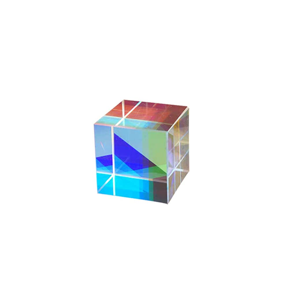 MIFANI Prisme Triangulaire en Verre Optique Prisme Cube en Verre Optique Prisme de Dispersion RVB for la Physique et la Décoration Même 4 Tailles en Option 4X4x4cm, 45x45x45mm (Size : 50x50x40mm)