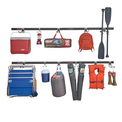 Rubbermaid 15-Piece FastTrack Garage Wall-Mounted Storage Kit, 4 ...