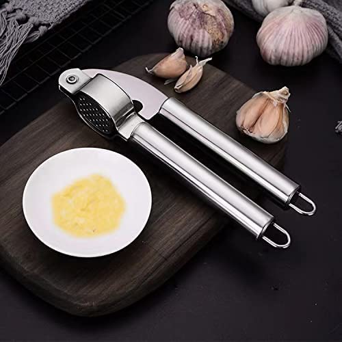 Knoflookpers Mincer, Roestvrij staal Gember Crusher, Professionele Keuken Roestvrij Knoflookpers, Gemakkelijk te gebruiken en schoon te maken