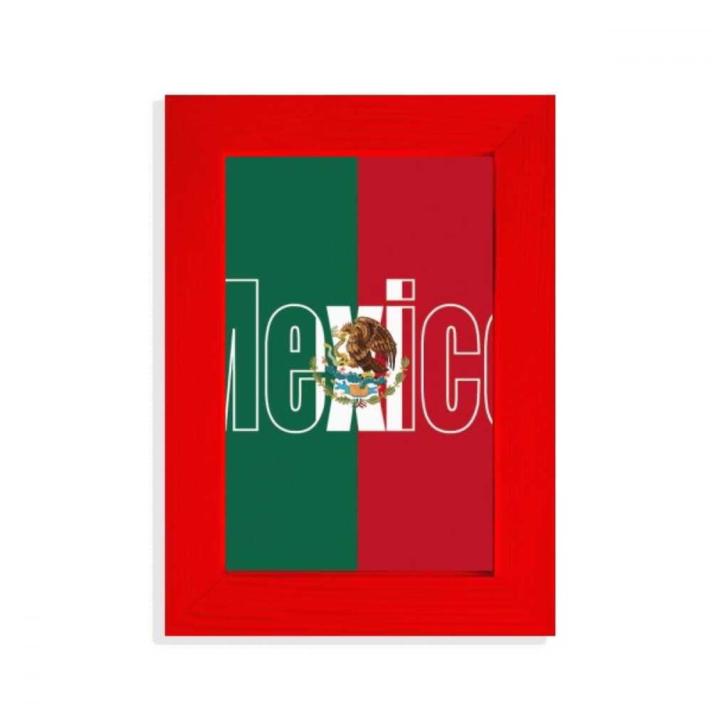 Cadre photo mexicain d'art déco rouge - Idée cadeau originale pour passionnés de voyage