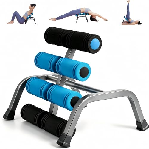 Compact Foldable Mini Inversion Table 400LBS Heavy Duty Spinal Decompression Machine with 8 Massage Rollers Safe Back Stretching Fitness Device for Household Workout
