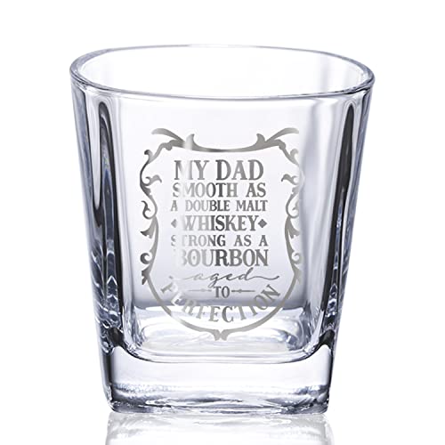 Amazing 🔥 Whiskey Glass for Dad, Old Fashioned Glass, Dad Gifts for Father's Day/Birthday from Daughter/Son
